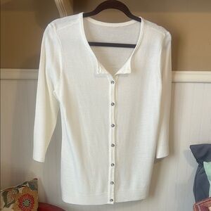 Women's Cream Cardigan Sweater